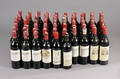 Samling af Bordeaux rødvine 66.