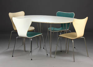 Arne Jacobsen  Piet Hein, bord samt stole 5