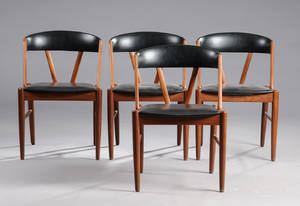 Dansk møbelproducent. Fire stole af teak 4