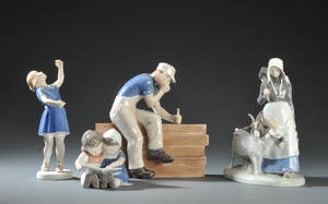Kgl. Porcelæn samt Bing  Grøndahl. Fire figurer 4