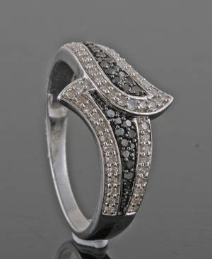 Gold diamond ring approx. 0.41ct