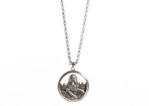 HALSBAND, Silver med vikingahänge