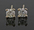 Earrings in 14k  set with brilliant cut diamonds 0.54 ct 2. 