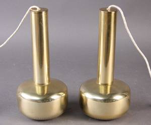 Wilhelm Lauritzen. Par pendler i messing. 2 