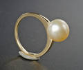 Ring in Gelbgold mit Südseeperle