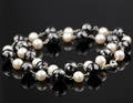 Perle og diamant collier ca. 37 ct.