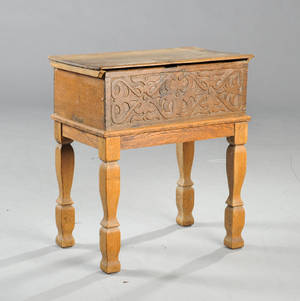 George III bureaubookcase af egetræ, England ca. 1800