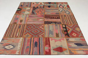 Persisk Shahsavand Patchwork Kelim 227 x 180 cm. 