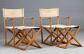 Mogens Koch. Par instruktørstole  foldestole samt skamler 22 