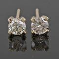 Earrings in 14k     set with brilliant cut diamonds 0.48 ct 