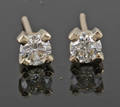 Earrings in 14k  set with brilliant cut diamonds 0.44 ct 