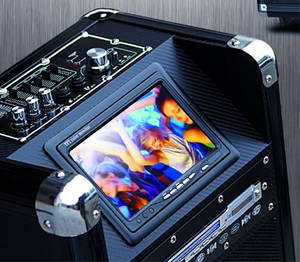 Stor luxus trolley digital højttaler m DVD skærm, trådløs mikrofon m.m.