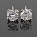 Earrings in 14k set with brilliant cut diamonds 0.60 ct 
