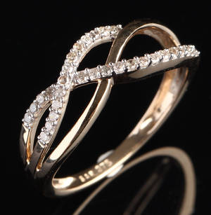 Diamantring. Ca. 0.35 ct