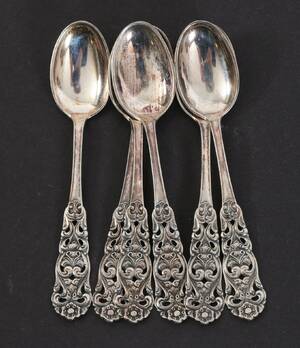 Kaffeskedar 6st, silver, Norge