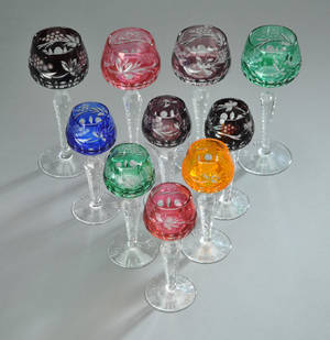 En samling bøhmiske glas 10