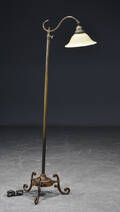 Standerlampe, skærm af opalglas, 1900-tallet