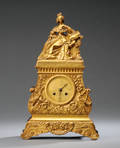 Louis Philippe kaminur af forgyldt bronze, ca. 1840