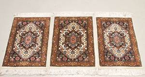 Kashmir, 3stk Bidjar ca. 60x40cm3