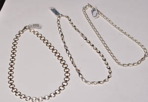 3 halskæder af sterling sølv 3