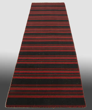 Gallerimatta, modern Kelim, 299 x 82 cm.