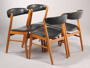 Dansk møbeproducent. Fire spisestole. 4