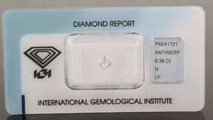 1 Loose sealed brilliant cut diamond 0.36ct.