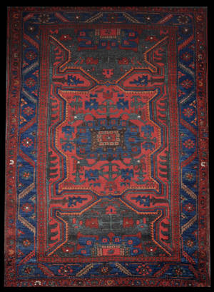 Handknuten matta, Hamadan, Persien. 203 x 127 cm