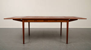 Skrivbordbord i teak med två löstagbara klaffar 3