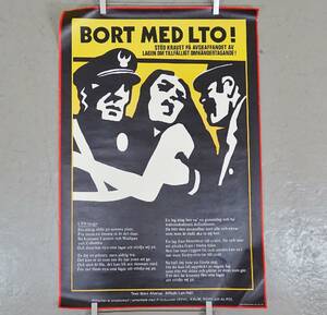 Affisch, bort med LTO, ca 8658 cm