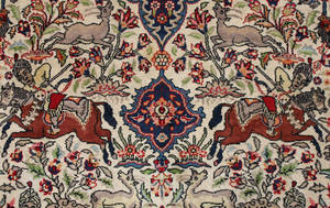 Persisk figuraltæppe, 240 x 140 cm.