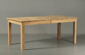 Spisebord i massiv sæbe eg, udtræk og tillægsplader 3