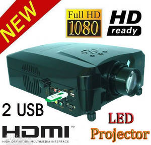Video projector Full HD 3D led LCD Projector 1080P m 3 HDMI 2USB.