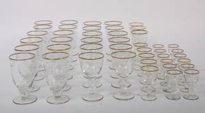 Lyngby gladværk. mågeglas m guldkant. 44