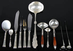 Samling dele af sølv, Frigast, Tang, m.fl. 12