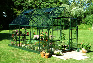 Halls drivhus Magnum 128 grøn  - 9,9 m2