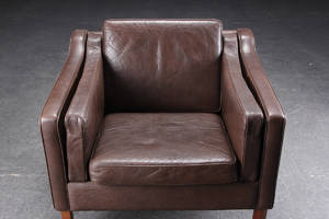 Lænestol, læder, dansk møbelproducent