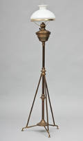 Petroleumsstanderlampe af messing