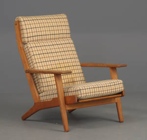 Hans J. Wegner højrygget lænestol model GE-290