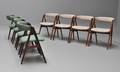 Dansk møbelproducent. Sæt på 8 spisestuestole i teak 8