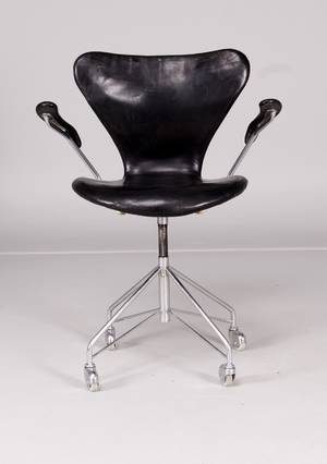 Arne Jacobsen, skrivbordsstol 3217, sjuan, Fritz Hansen