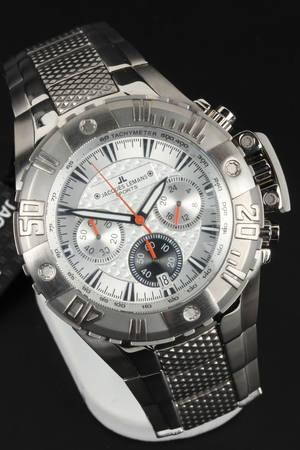 Jacques Lemans Alarm Chronograph, Model Sports 1-1377B, herrearmbåndsur.