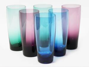 Saftglas 6st, 195060-tal