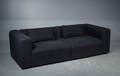 Hay, Mags,  2½  pers. modul sofa med sort uld