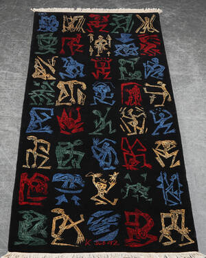 Moderne tæppe, 243x103 cm.