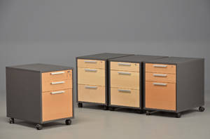 Fire kassetter på hjul, ahorn og antracit 4