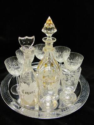 2 KARAFFER, 2  5 GLAS