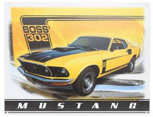 LITOGRAFERAD PLÅTSKYLT, Mustang.
