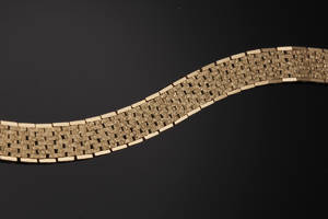 Murstensarmlænke, 14 kt guld.