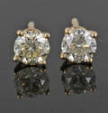 Earrings in 18k set with brilliant cut diamonds 0.60 ct 